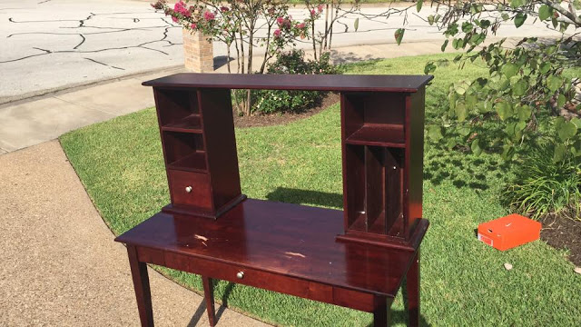 (Before) Desk makeover and updated chair - by Major Hoff Takes a Wife