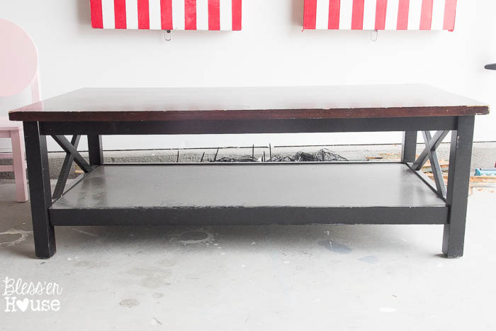 (Before) Rustic Industrial Coffee Table Makeover - by Bless'er House