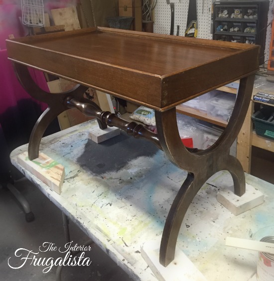 (Before) Decoupage Map Table Makeover - by The Interior Frugalista