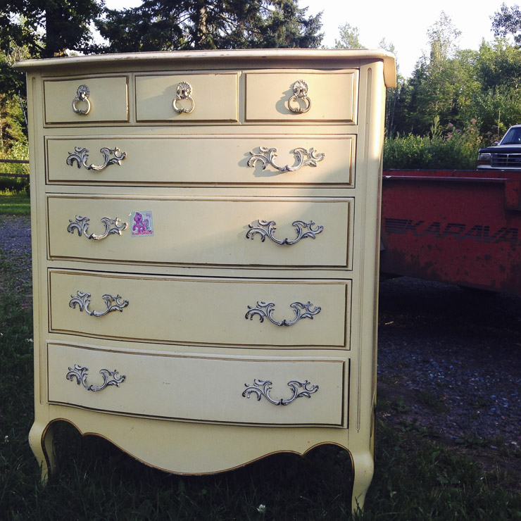 (Before) Gloss & Glamour Dresser Makeover - by Queen Patina