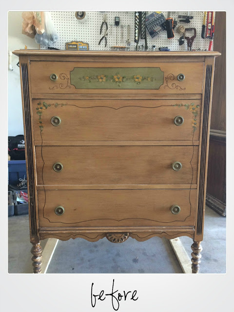 (Before) Modern Vintage Dresser Makeover - by Thirty Eighth Street