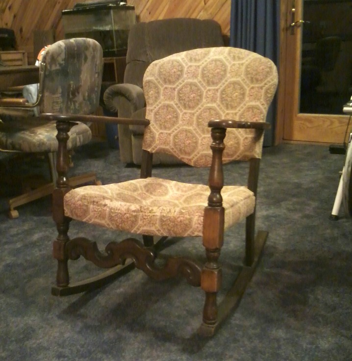 (Before) Old to Bold Rocking Chair Makeover - by Grandma's House DIY