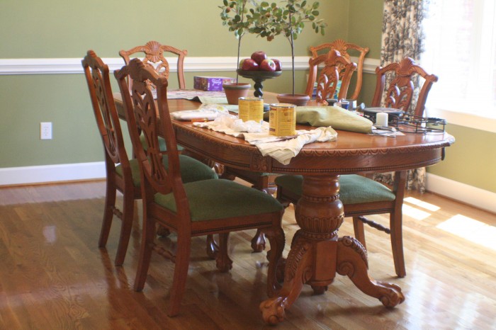 (Before) Dramatic Dining Set Makeover - by At Home With The Barkers
