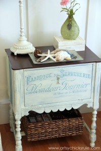 French Graphic Cabinet Makeover