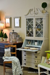 Painted Secretary Hutch