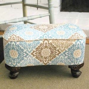 Upholstered Footstool Makeover