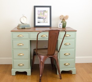 Green and Gold Desk
